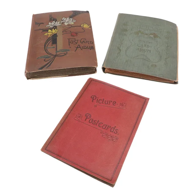 THREE VINTAGE POSTCARD ALBUMS - INCLUDING GREAT BRITAIN.