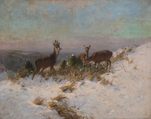Thiele, Julius Arthur — "Hohenschäftlarn b/München. Klarer Wintertag"