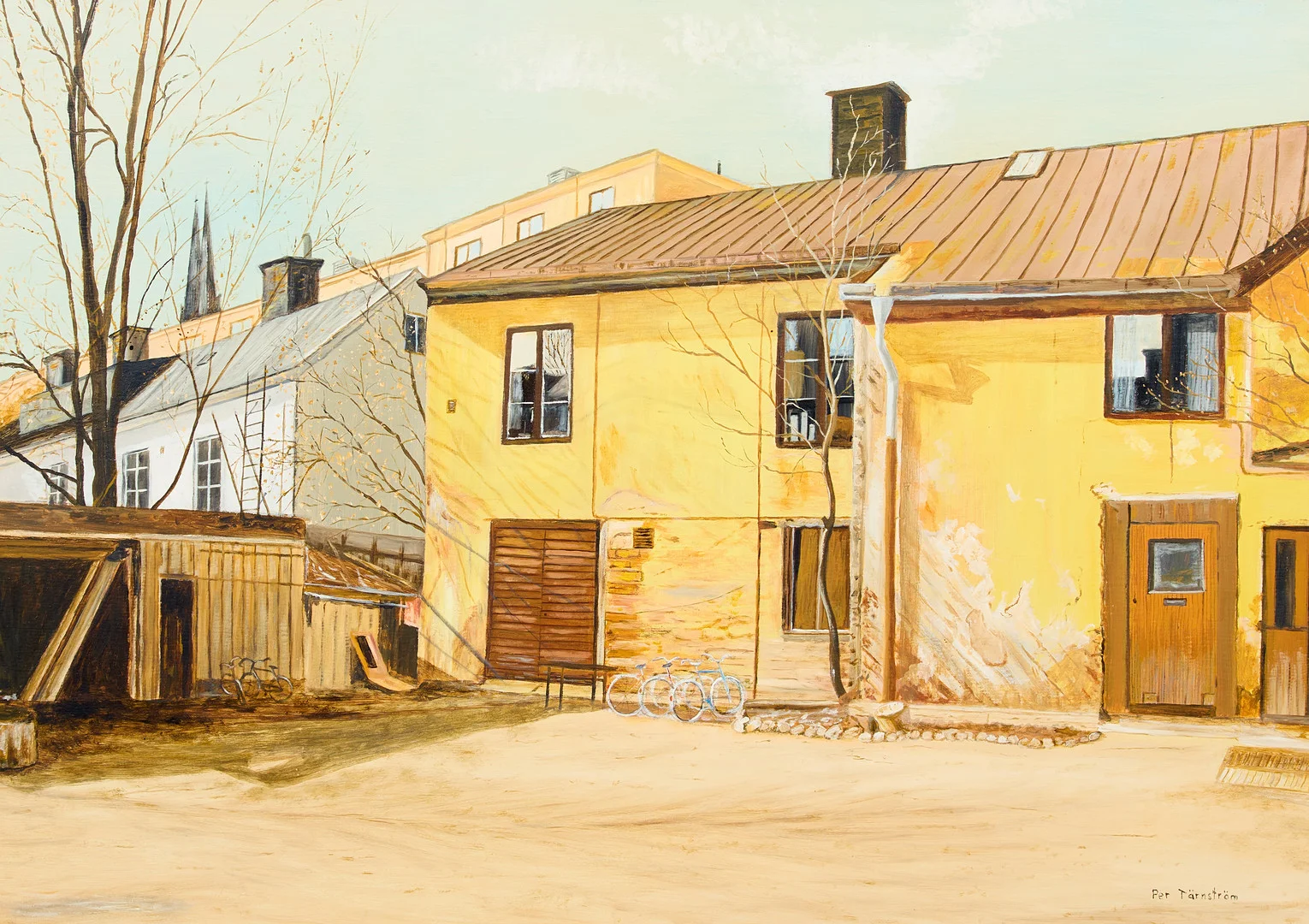 PER TÄRNSTRÖM. "Linnégatan 3 Uppsala". — Paintings — Uppsala Auktionskammare