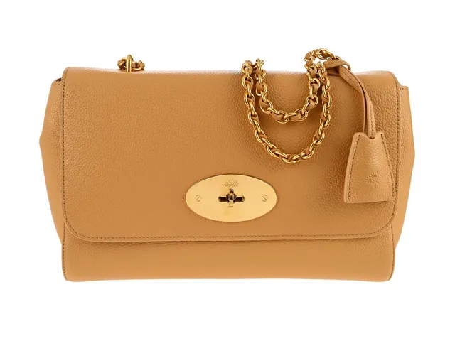 VÄSKA, MULBERRY, Lily Bag, beige läder, guldfärgade beslag, 28x19x9cm, dustbag.