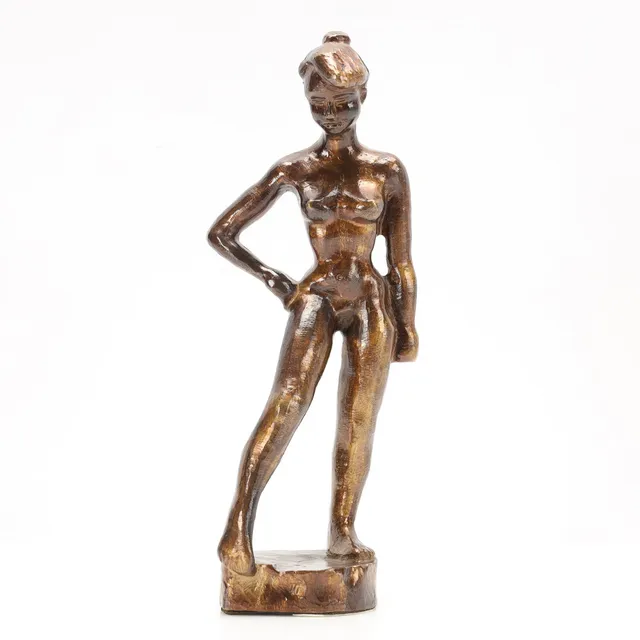 SIGGE BERGGREN. skulptur, kvinnlig modell, brons.