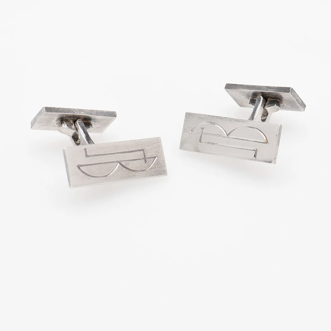 WIWEN NILSSON. MANSCHETTKNAPPAR, ETT PAR, silver, Lund, 1961. — Cufflinks & Tie Pins — Crafoord Auktioner Lund