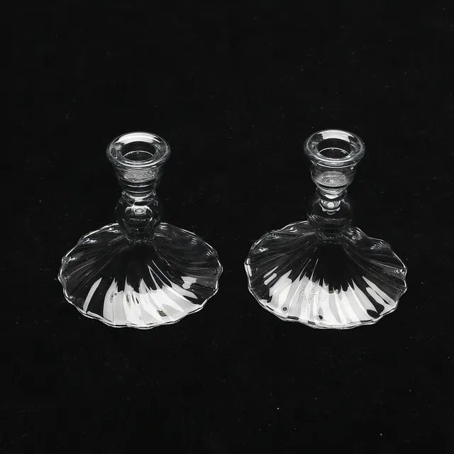 LJUSSTAKAR, 1 par, glas, Strömbergshyttan, Gerda Strömberg/Knut Bergqvist, 1900-tal.