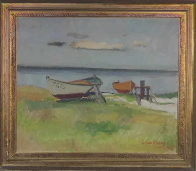 GUNNAR SANDBERG. OLJA PÅ DUK, signerad.