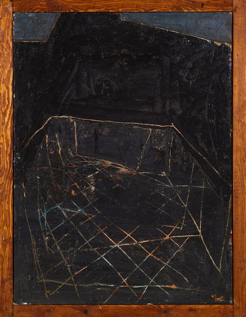 THOMAS HENRIKSSON (FÖDD 1964). "Herr Ångest och den stora simbassängen", olja på duk. — Paintings — Stockholms Auktionsverk Magasin 5