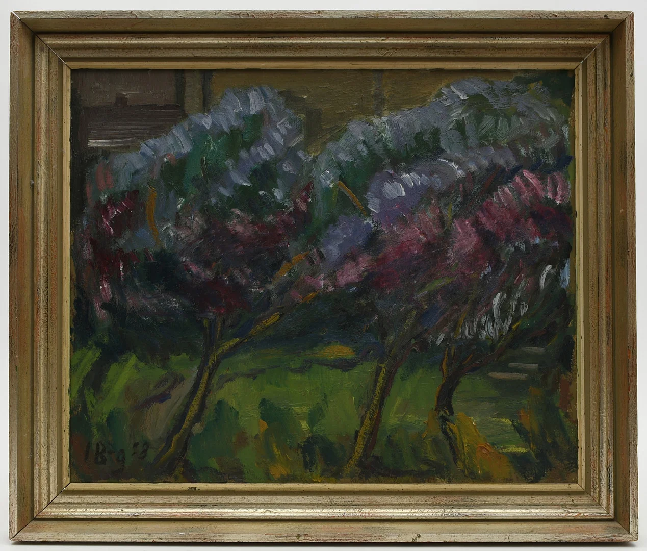 IVAN BROBERG. Blommande träd. Olja på pannå. — Paintings — Connoisseur Bokauktioner
