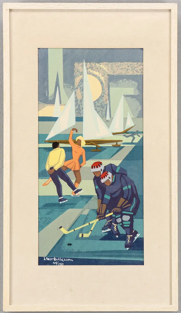 STEN ERIKSSON. Färglitografi 45/150, signerad.