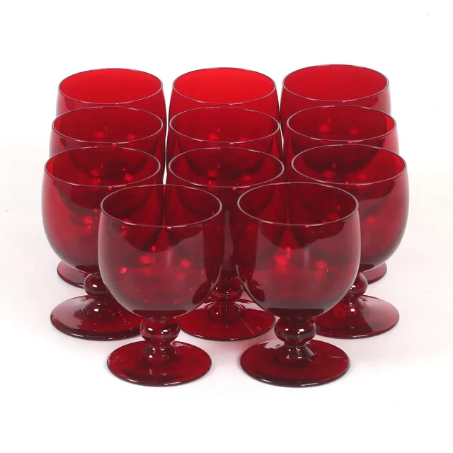 BJÖRN TRÄGÅRDH. Vinglas, 11 st, glas, Reijmyre.