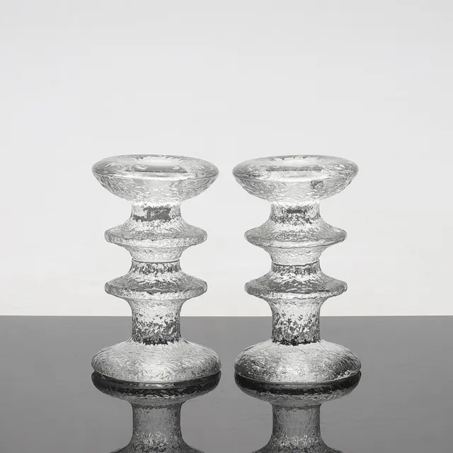 TIMO SARPANEVA. ljusstakar, 1 par, "Festivo", Iittala, Finland.