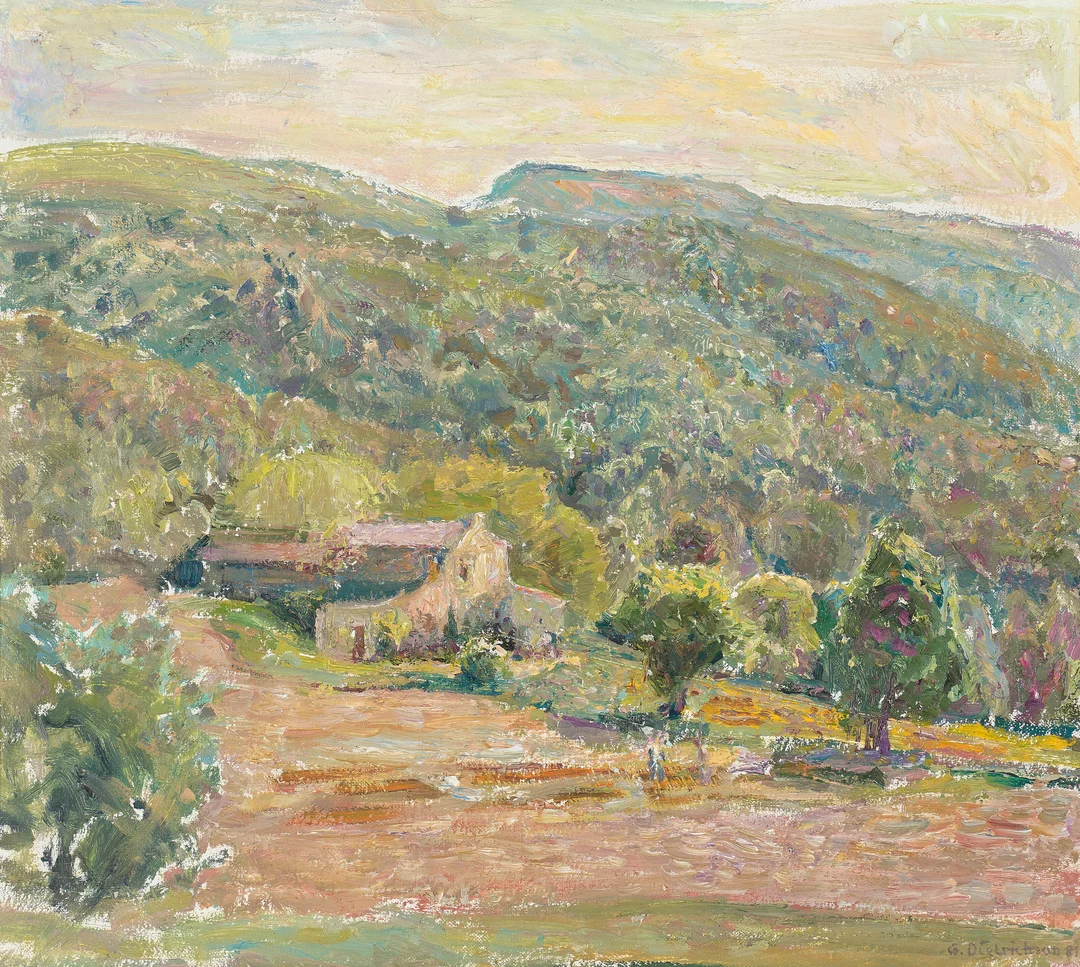 Dietrichson, Gunnar — "Vår i Provence - Lacoste" 1981 — Kunst/Maleri — Blomqvist