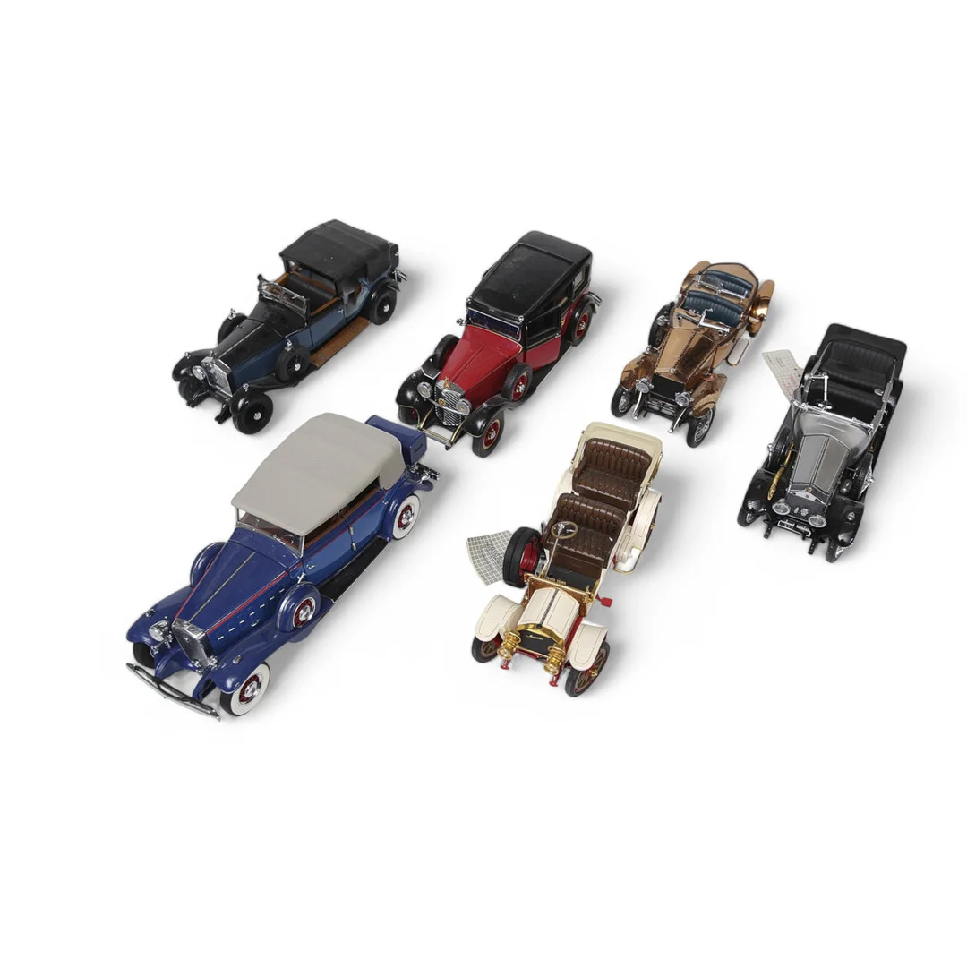 FRANKLIN MINT, 6 st., bilmodeller från Rolls Royce, Cadillac, Mercedes Benz. — Model cars — Limhamns Auktionsbyrå