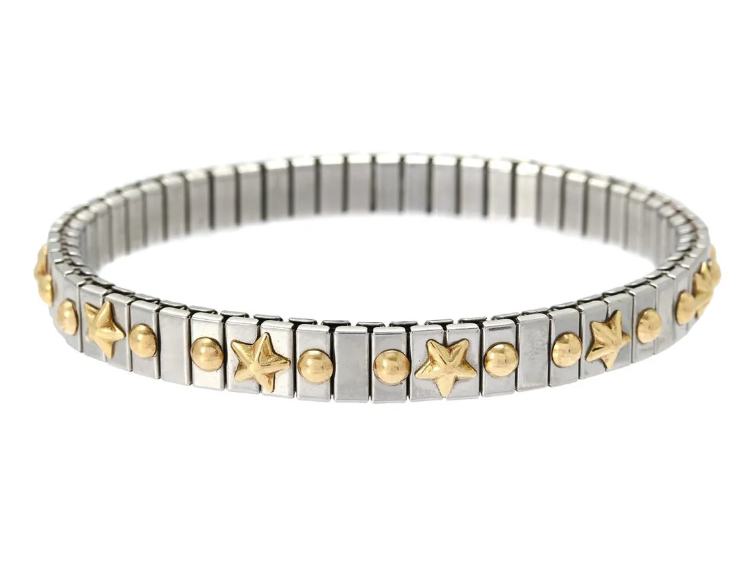 NOMINATION, armband, stål/18K guld, flexibelt, stl 16. — Smycken/Armband — Kaplans