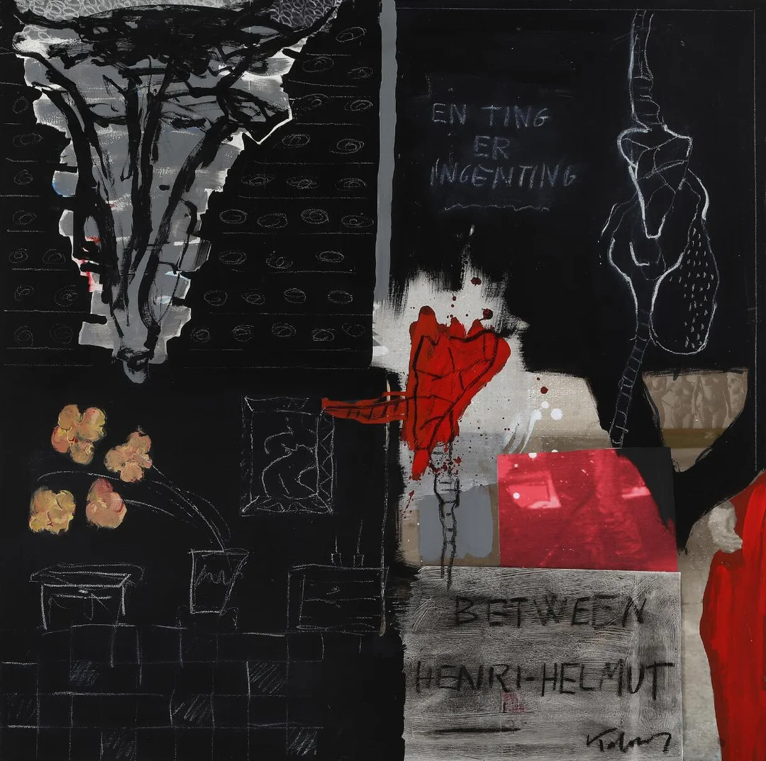 Untitled, 2018. Signed K. Ulrich. Mixed media on canvas. 100×100 cm. — Modern Paintings/Modern art — Bruun Rasmussen