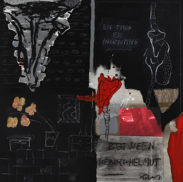 Untitled, 2018. Signed K. Ulrich. Mixed media on canvas. 100×100 cm.