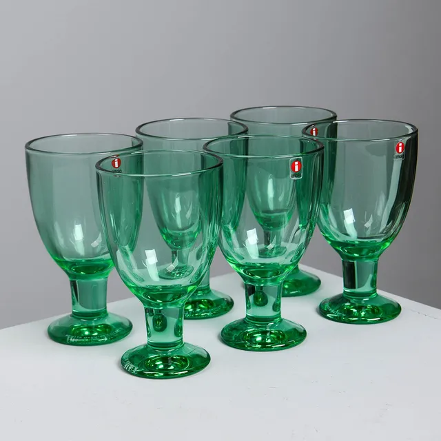 KERTTU NURMINEN. "Verna", vinglas, 6 st, Iittala, Finland.