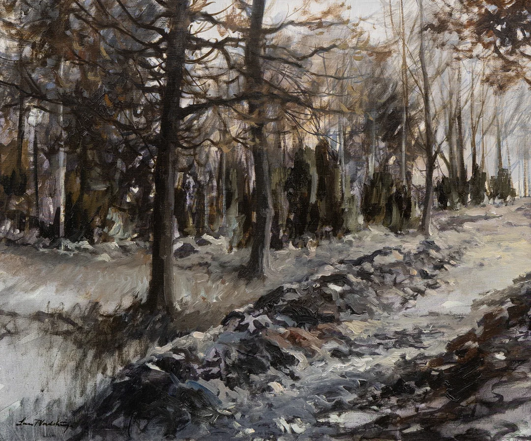 LARS NORDSTRÖM. "Frostavallen, Skåne", olja på duk,otydligt signerad Lars Nord..... — Paintings — Garpenhus Auktioner