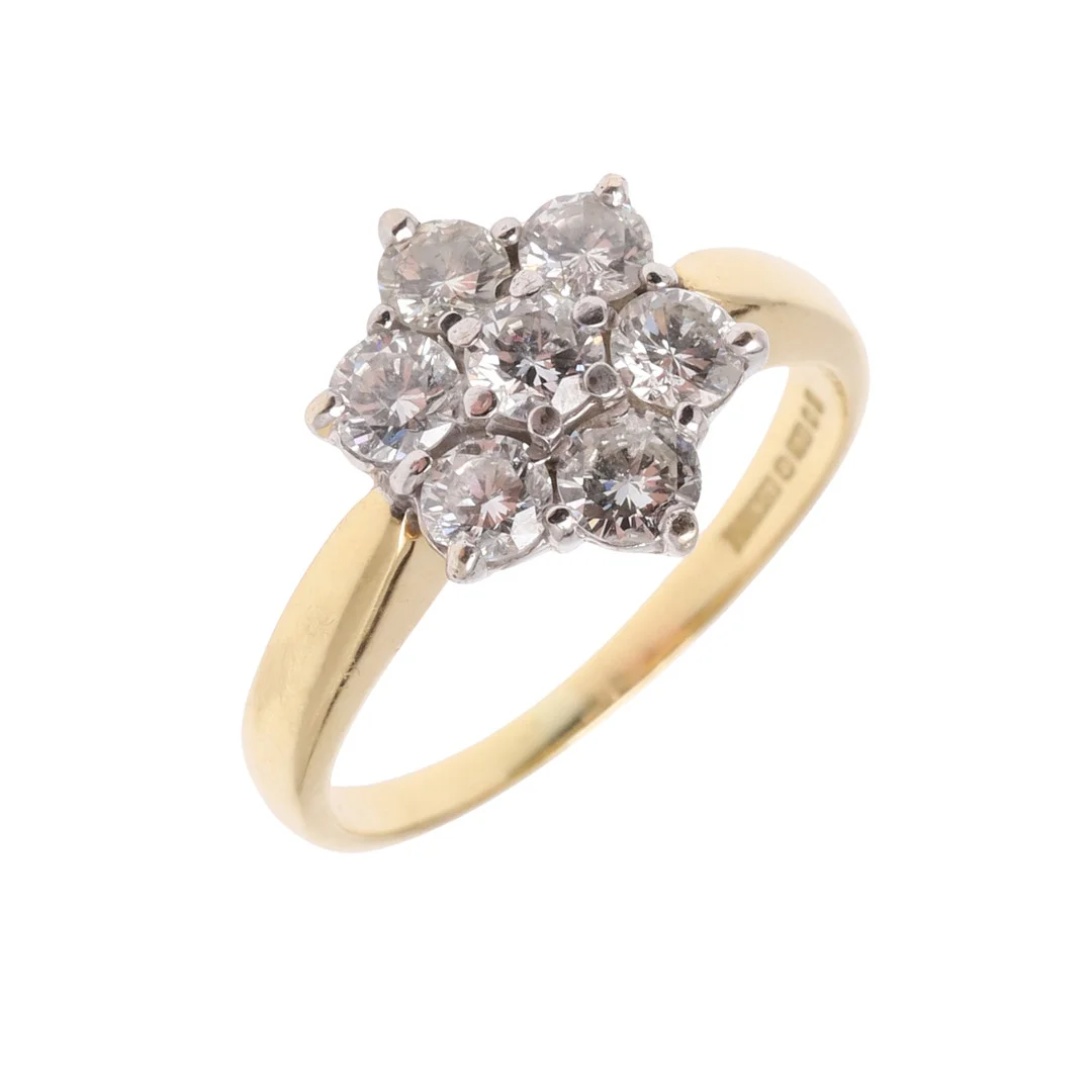 A DIAMOND CLUSTER RING. — Rings — Lawrences Auctioneers