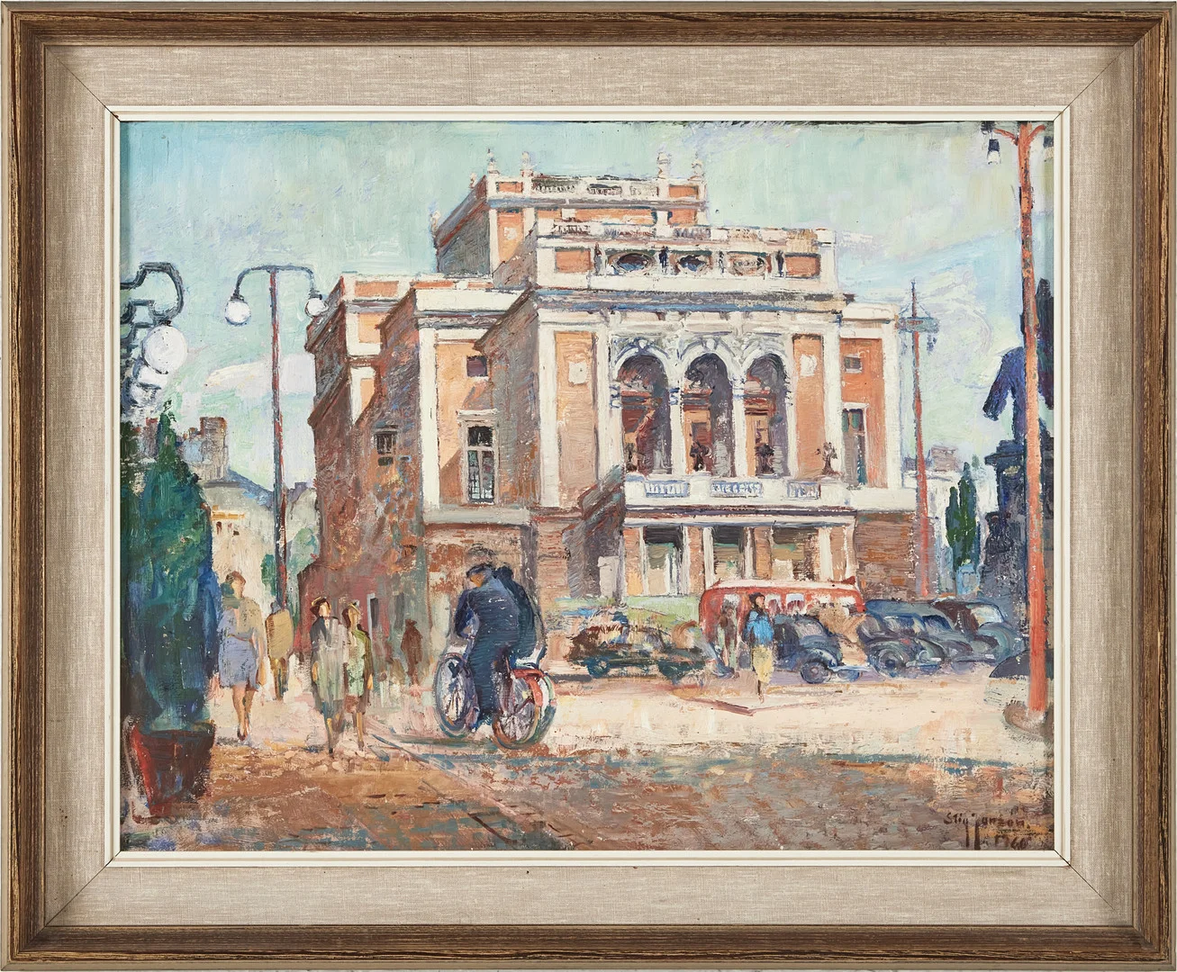 STIG JONZON. Operahuset, Gustav Adolfstorg. — Paintings — Stockholms Auktionsverk Magasin 5