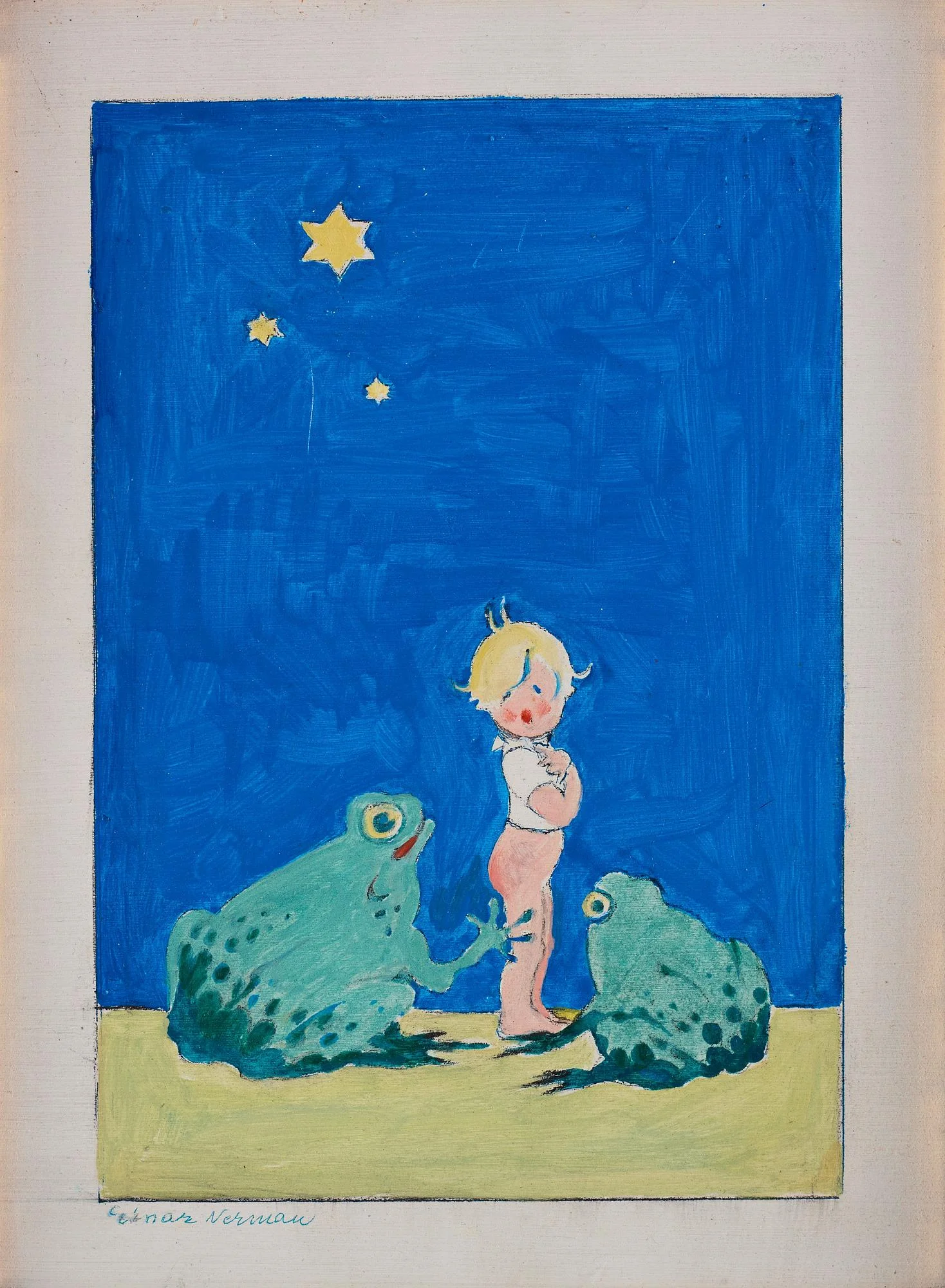 Einar Nerman, Pojke med grodor (Tummelisa). — Bukowskis