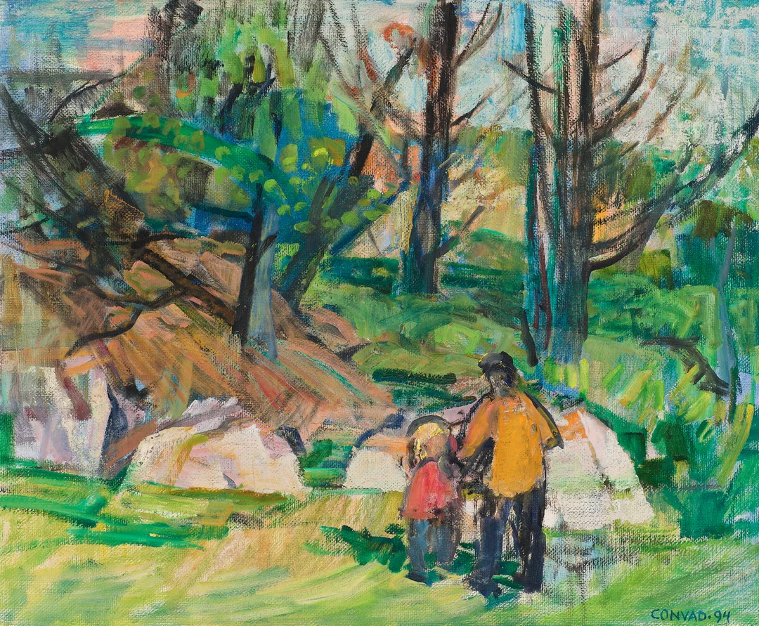 Convad, Annalise — I skogen, 1994 — Kunst/Maleri — Blomqvist