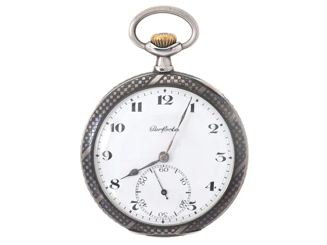 PERFECTA, fickur, 51 mm, Boett nr. 2276 62, silver (0,800), ankargång, Niello, ca 1915.