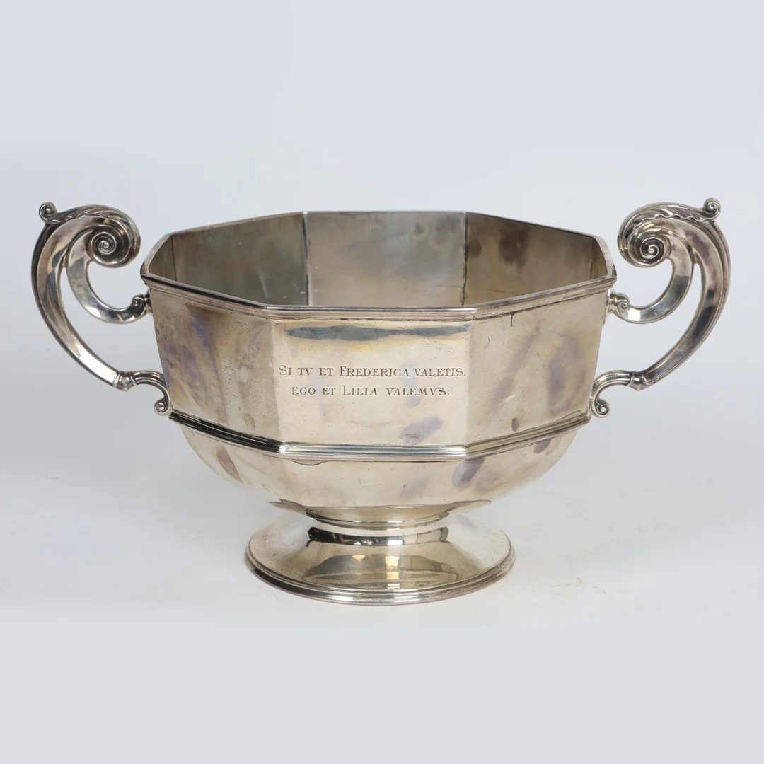 AN EDWARD VI SILVER PUNCH BOWL. — Silver — Bishop & Miller