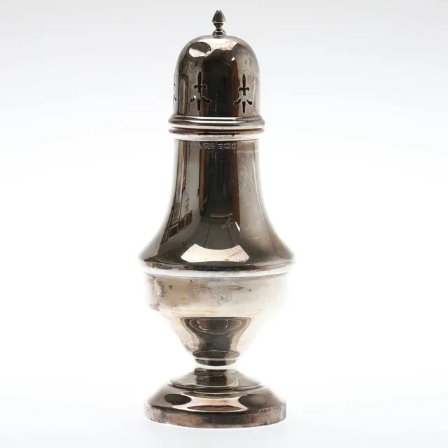 CONTEMPORARY SILVER SUGAR CASTER.