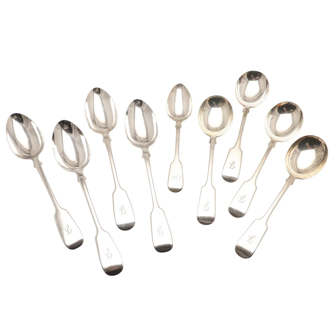 A QUANTITY OF VICTORIAN SILVER FLATWARE. — Silver — Lawrences Auctioneers