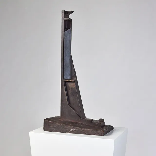 SIVERT LINDBLOM. "Obelisk", brons, höjd 53 cm.