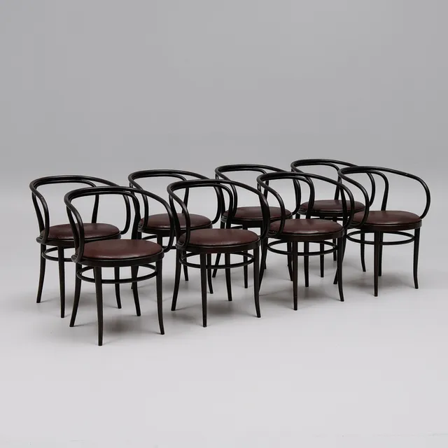 MICHAEL THONET. Stolar med armstöd, 8 st, Thonet 78.