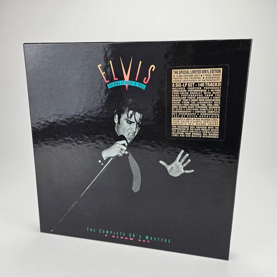 LP-BOX med 6 LP-skivor, Elvis Presley, The Complete 50´s Masters, RCA/BMG. — Audio, Vinyl & Hi-Fi — Auktionshuset Thörner & Ek
