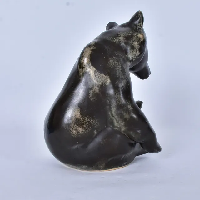 JOHANNES PEDERSEN & GUSTAV OTTESEN. figurin, glaserat lergods, Johgus, Bornholm.