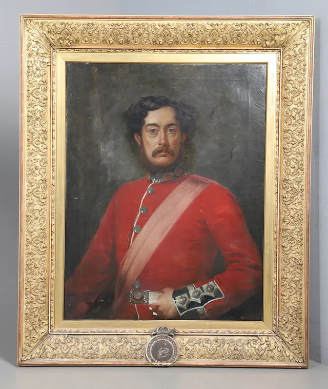 JOHN LAMONT BRODIE (ACT.C.1834-1881). PORTRAIT OF ROBERT HARGREAVES, KING'S OWN 2ND STAFFORDSHIRE REGIMENT.