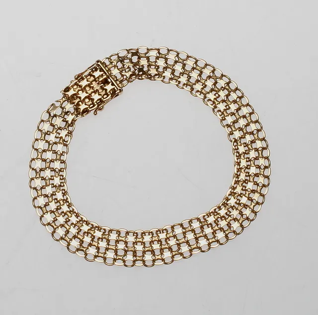 ARMBAND X-LÄNK, 18k guld, vikt ca 14,6 gr.
