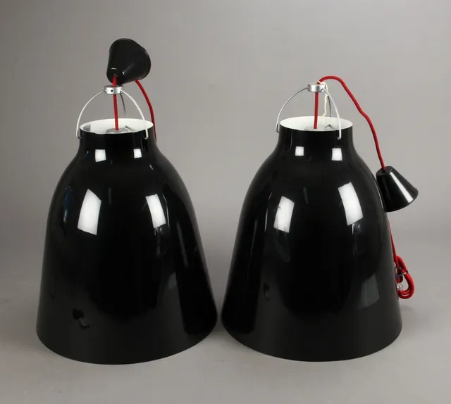 Cecilie Manz for Lightyears. Pair of pendants, model Caravaggio P3, black (2)