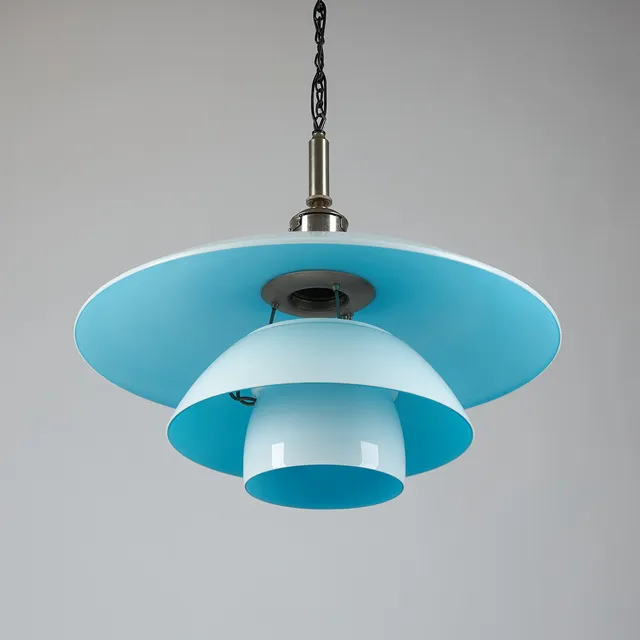 POUL HENNINGSEN. Taklampa. Dagsljuslampa, PH 5/5. för Louis Poulsen, Danmark, 1940/50-tal.