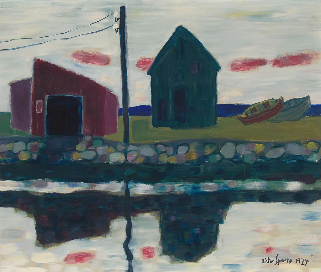 Sparre, Victor — "Ved sjøkanten" 1974 — Kunst/Maleri — Blomqvist