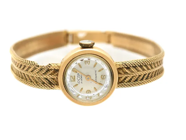 Iposa armbandsur antimagnetic 18K brv 16,9g 17,5-18,2cm