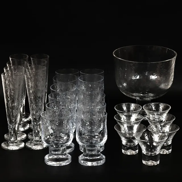 GÖRAN WÄRFF. "RUSTICA" PUKEBERG GLASSERVIS.