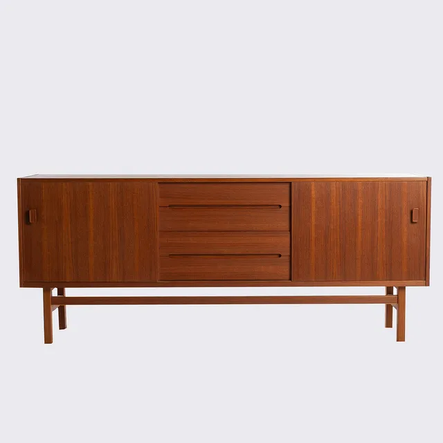 NILS JONSSON. Sideboard "Arild" Teak, Troeds, Bra Bohag, Bjärnum, 1960-tal.