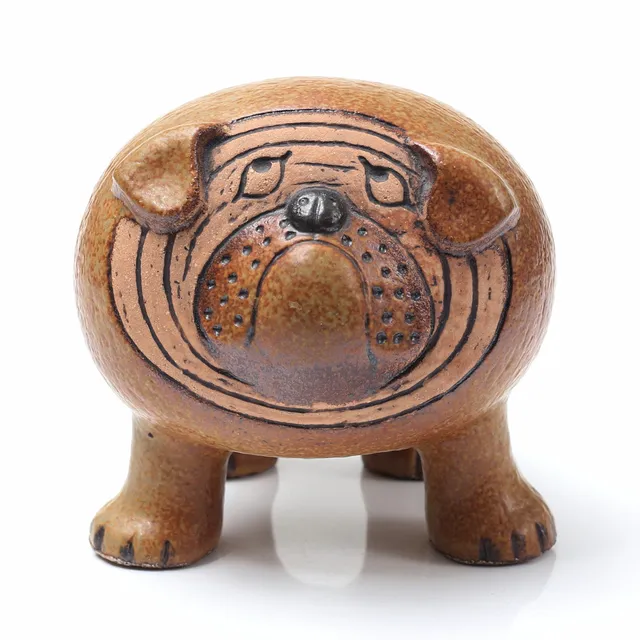 LISA LARSON. Figurin, ”Bulldog” ur serien ”Kennel”, stengods, storlek Midi, Gustavsberg.