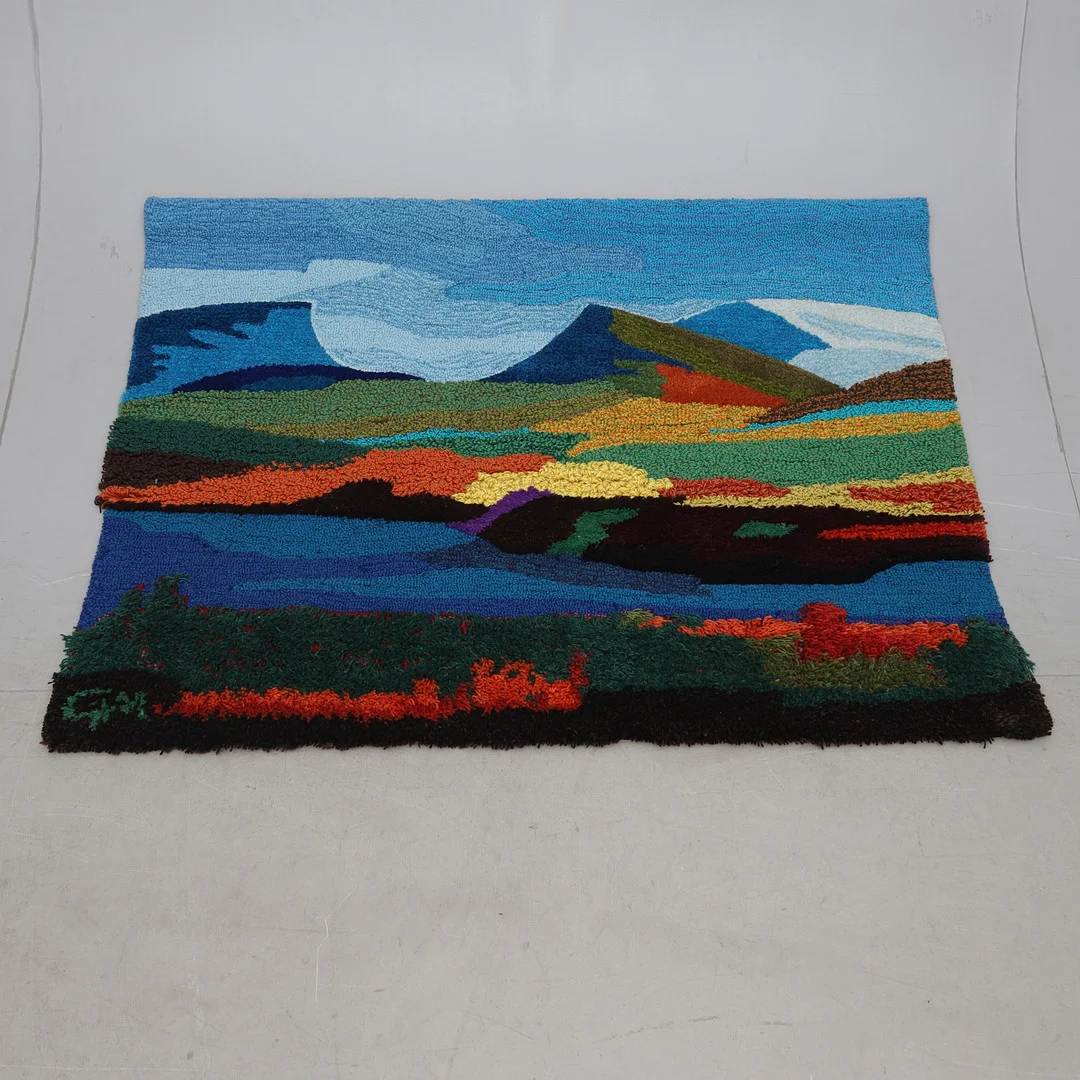 GILBERT MARKLUND. "Abisko", Bonad, Kasthall Ateljé, signerad och numrerad 28/50. — Textiles — Gomér & Andersson Norrköping