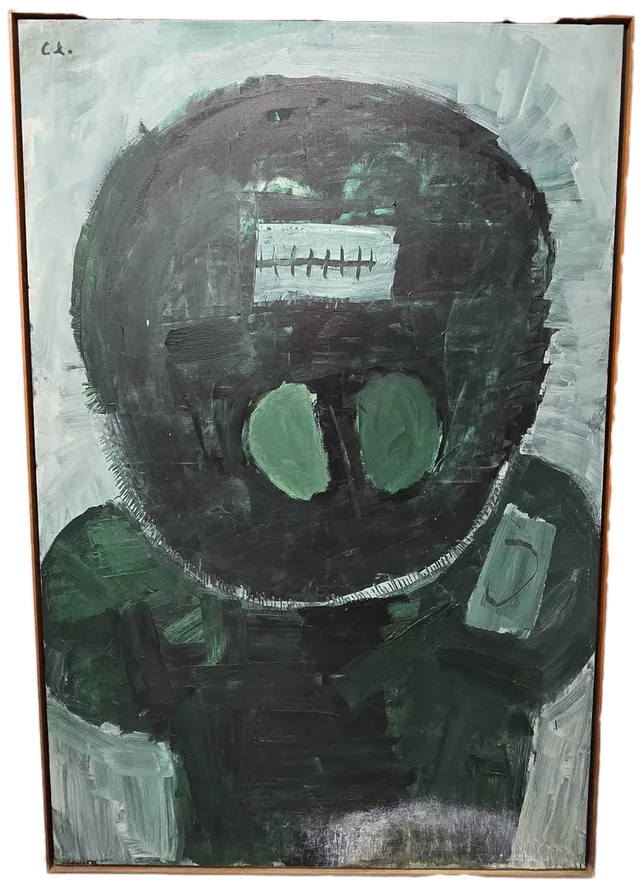 JOAN CRUSPINERA. MONSTRUO. ÓLEO SOBRE LIENZO.