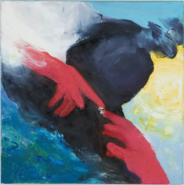 MARIE VON KRAEMER. "Skapelsen", olja på duk, osignerad.