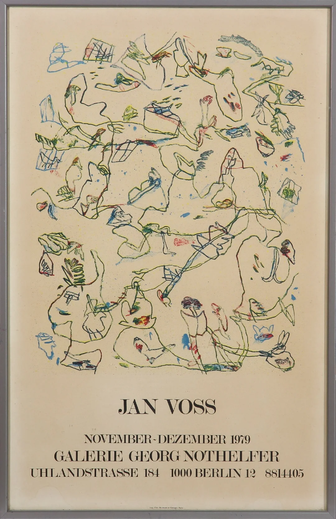 Jan Voss. Lithographic exhibition poster, 1979 — Paintings and sculptures/Prints and photography — Lauritz