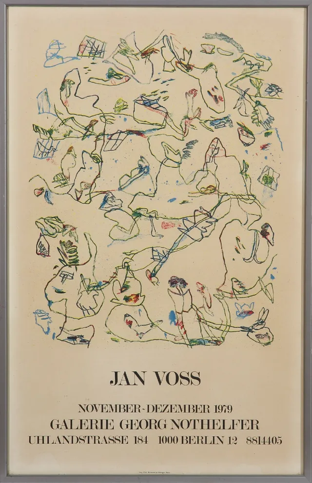 Jan Voss. Lithographic exhibition poster, 1979