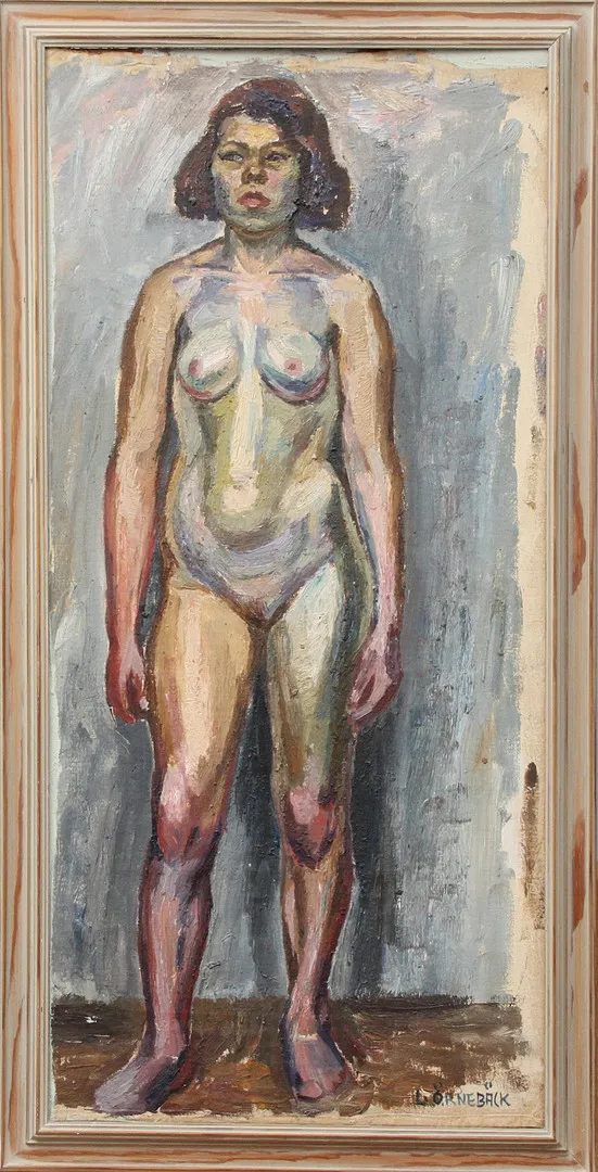 LENNART ÖRNEBÄCK. OLJA, på pannå, signerad.