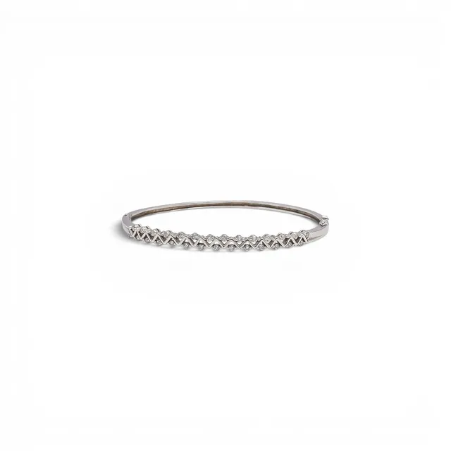 Zircons bangle bracelet.