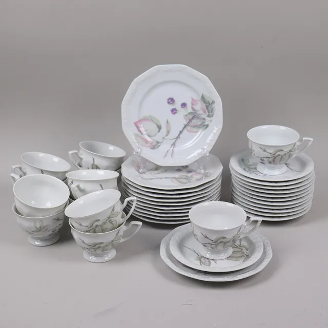 KAFFESERVIS, "Maria, björnbär", Classic rose collection, Rosenthal, Tyskland, 36 delar.