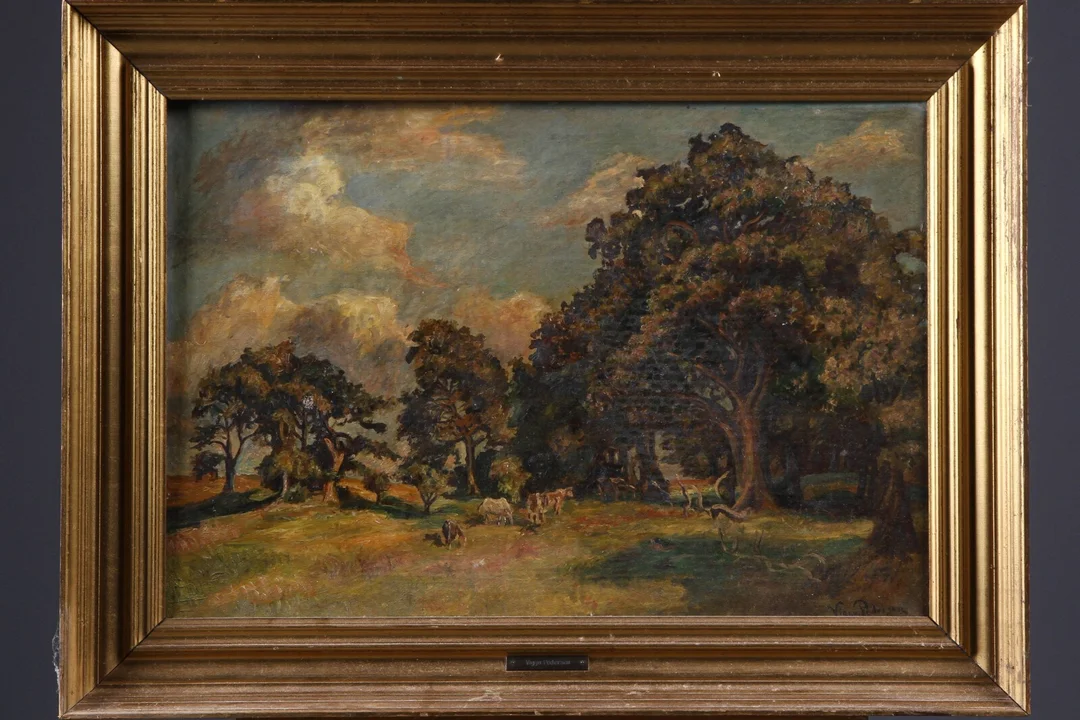 Viggo Pedersen. Landskab- skovsparti — Paintings and sculptures/Older pictorial arts — Lauritz